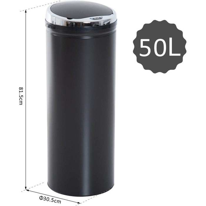 Sensor Kitchen Bin 50L, Black