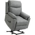 Power Lift Chair for Elderly, Grey Faux Leather Homcom
