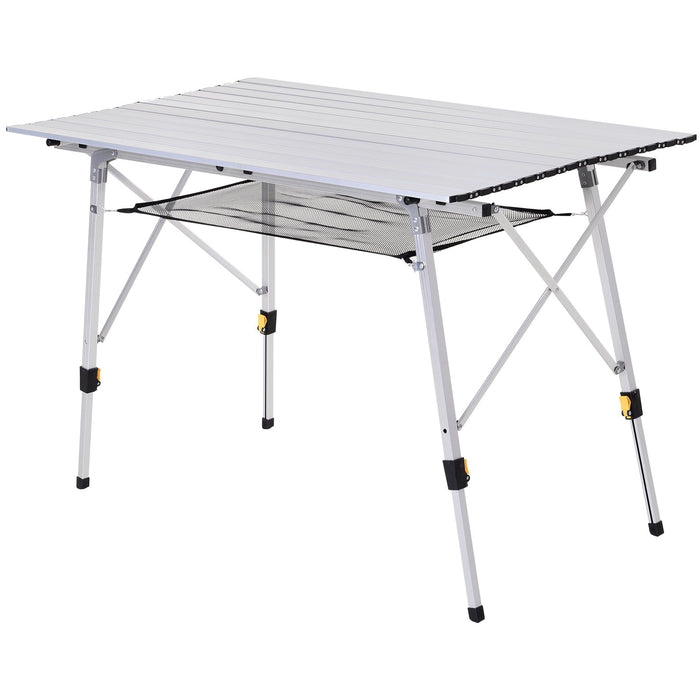 4FT Folding Picnic Table With Height Adjustable Legs