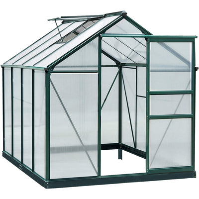 Large Walk In Greenhouse, Aluminium Frame, Sliding Door Outsunny