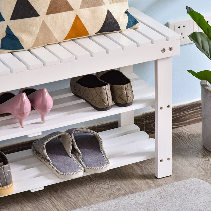 3 Tier Shoe Bench with Storage