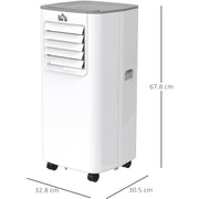 White 5000 BTU 4-in-1 Portable AC Homcom