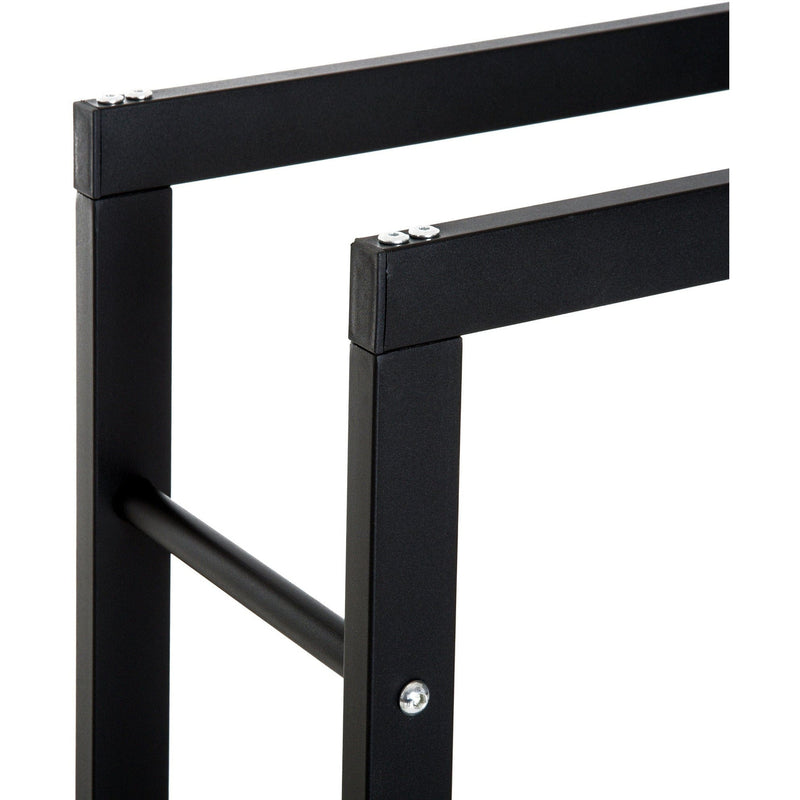 Tall Metal Firewood Log Holder, Indoor/Outdoor, Rust-Resistant