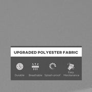Outsunny Outdoor Seat Cushion Pads for Rattan Furniture, 3 PCs Garden Furniture Cushions, Dark Grey Outsunny