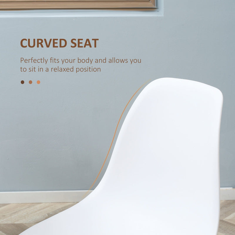 Set of 4 White Dining Chairs