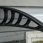 Modern Porch Canopy, Rain Shelter, Black Outsunny