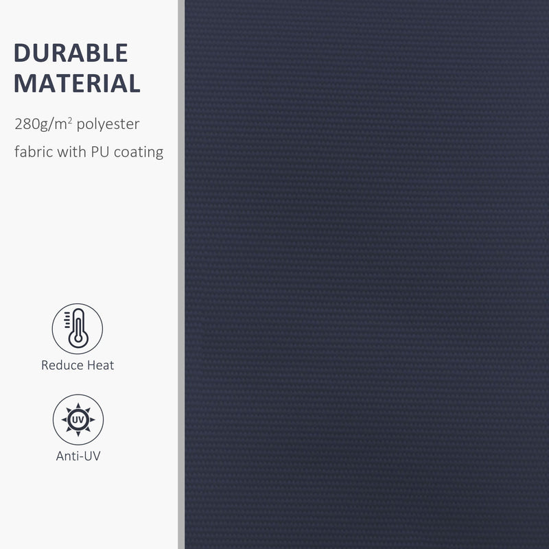 Manual Patio Awning - 4 x 3m Aluminium Retractable Sun Shade