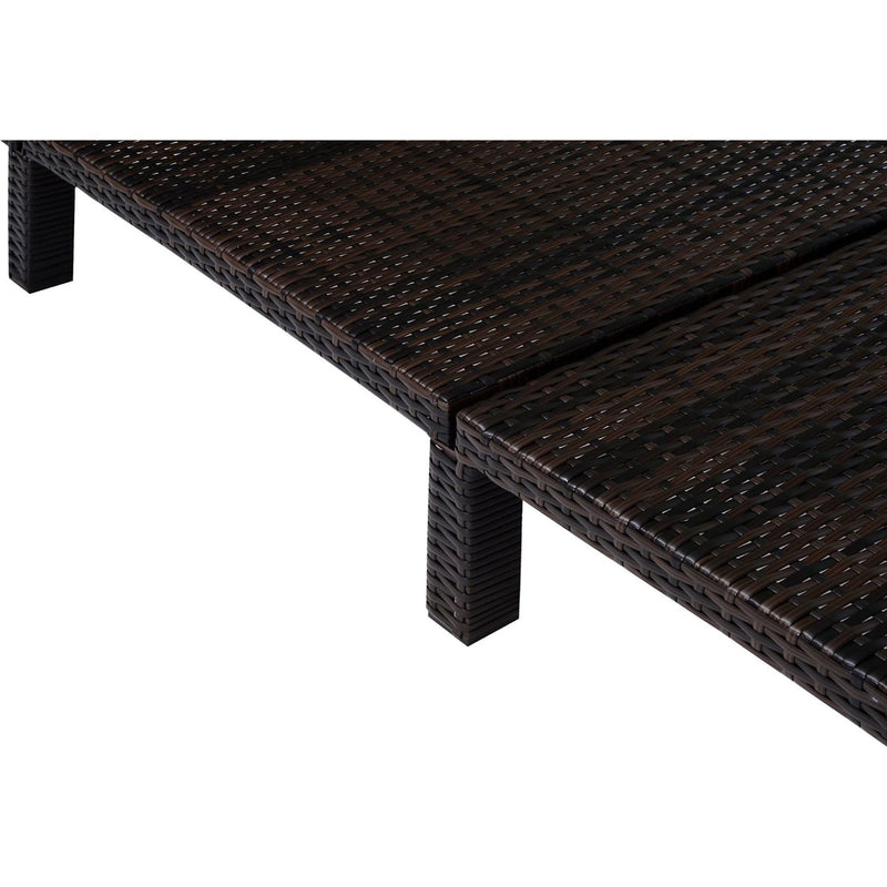 Rattan Sun Lounger With Cushions