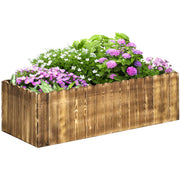Large Wooden Garden Raised Bed Pot Outsunny