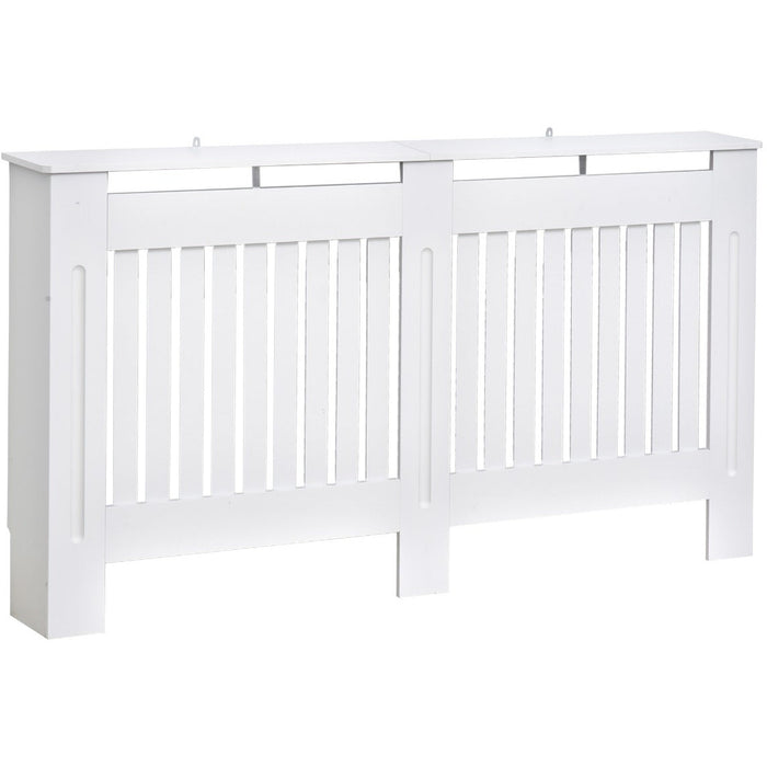 Slatted Radiator Cover, White Painted Cabinet