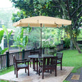 Rectangular Garden Parasol, Aluminium Frame Outsunny