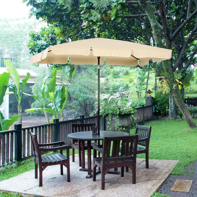 Rectangular Garden Parasol, Aluminium Frame Outsunny