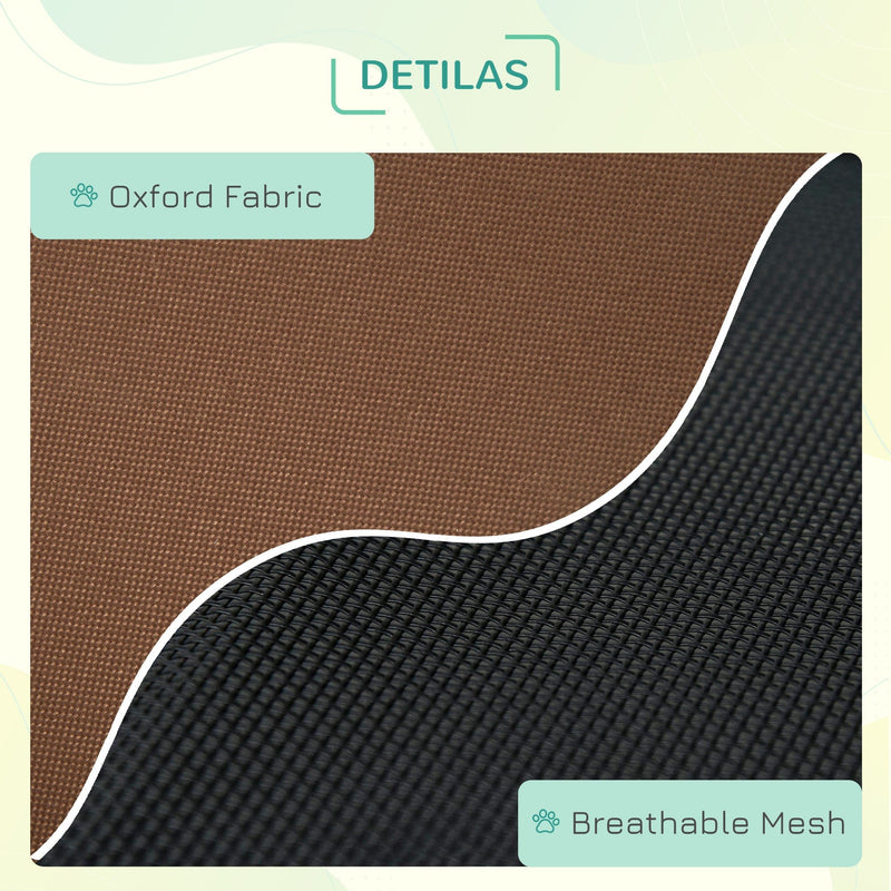 PawHut Elevated XXL Dog Bed with Canopy - Coffee