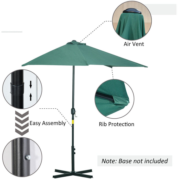 3m Half Parasol Umbrella - No Base