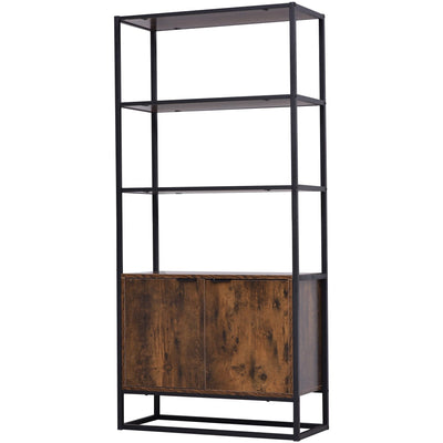 Industrial Style Storage Cabinet, 3  Shelves, Cupboard Homcom