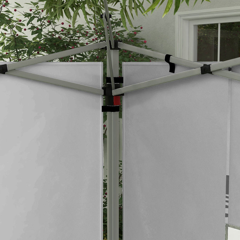 Outsunny Gazebo Side Panels, Sides Replacement with Window for 3x3(m) or 3x4m Pop Up Gazebo, 2 Pack, Grey Outsunny