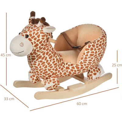 Childs Rocking Animal With Sound Homcom