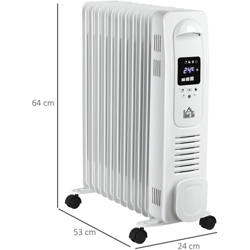 Oil Filled Radiator, 11 Fin, LED Display, 3 Settings, Remote, 2720W