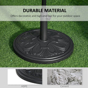 Outsunny Round Parasol Base Heavy Duty Cement Stand Umbrella Holder Garden Outsunny