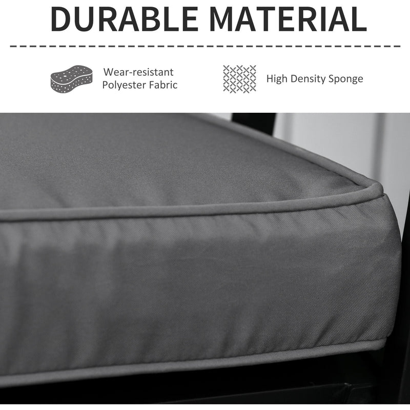 2-Seater Bench Cushion, 120x50x8cm, Indoor/Outdoor