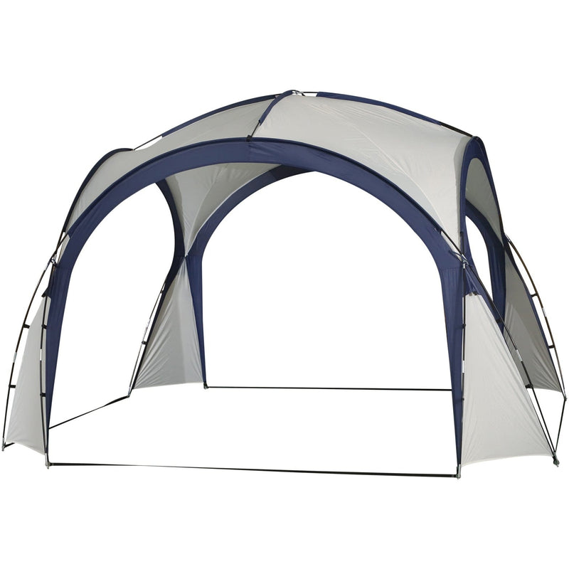Dome Event Shelter, Garden Canopy, 3.5x3.5m, Cream/Blue Outsunny