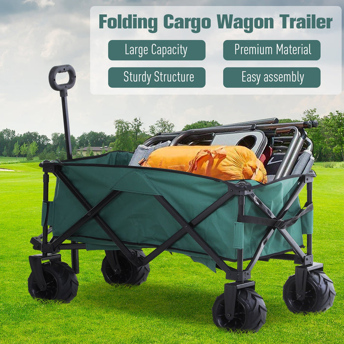 Folding Trolley For Beach, Garden, Camping, Green