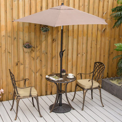 3pc Cast Aluminium Bistro Set, Bronze Outsunny