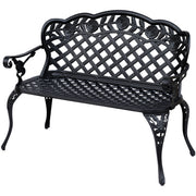 Cast Aluminium Garden Bench Outsunny