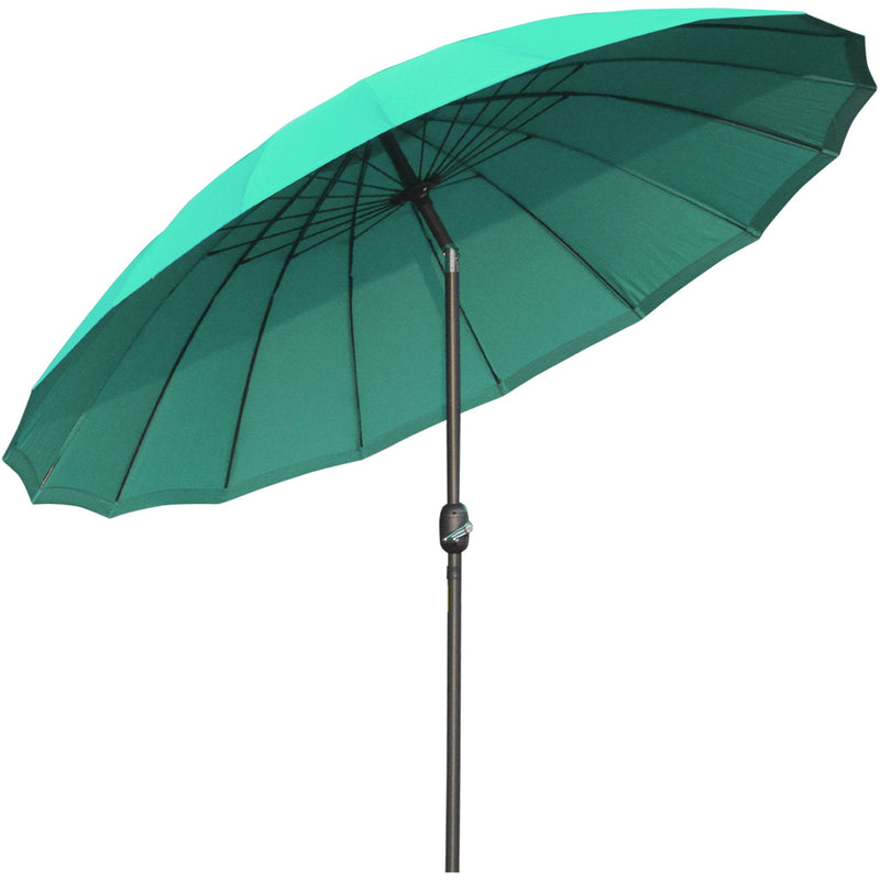 Round Patio Parasol, 2.5m, Tilt Crank, 18 Ribs