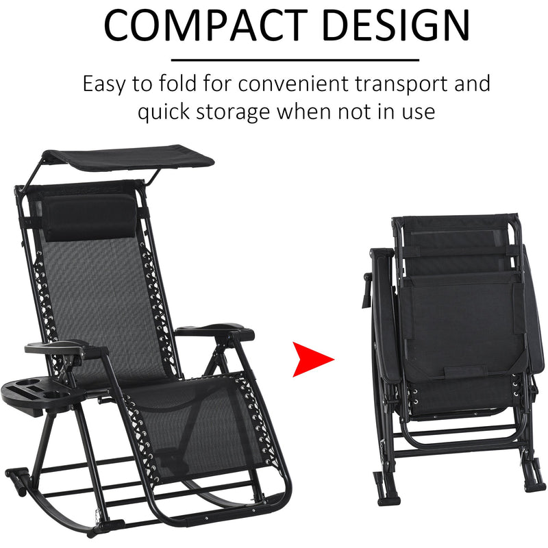 Zero Gravity Sun Lounger With Sun Shade