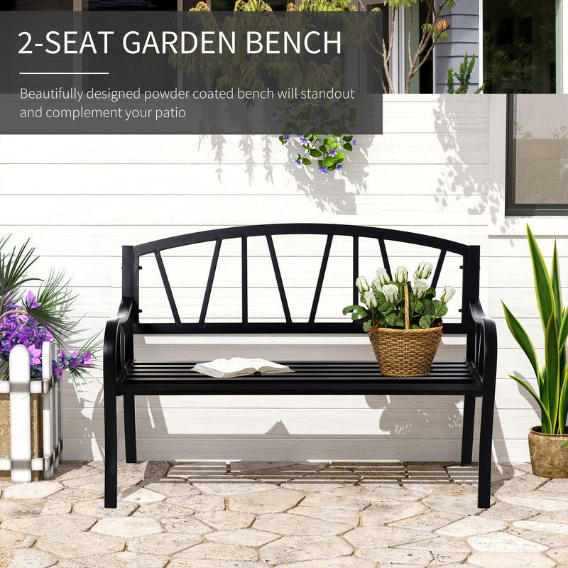 Modern Metal Garden Bench