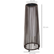 PE Rattan Solar Lanterns, Woven Wicker, Auto On/Off Outsunny