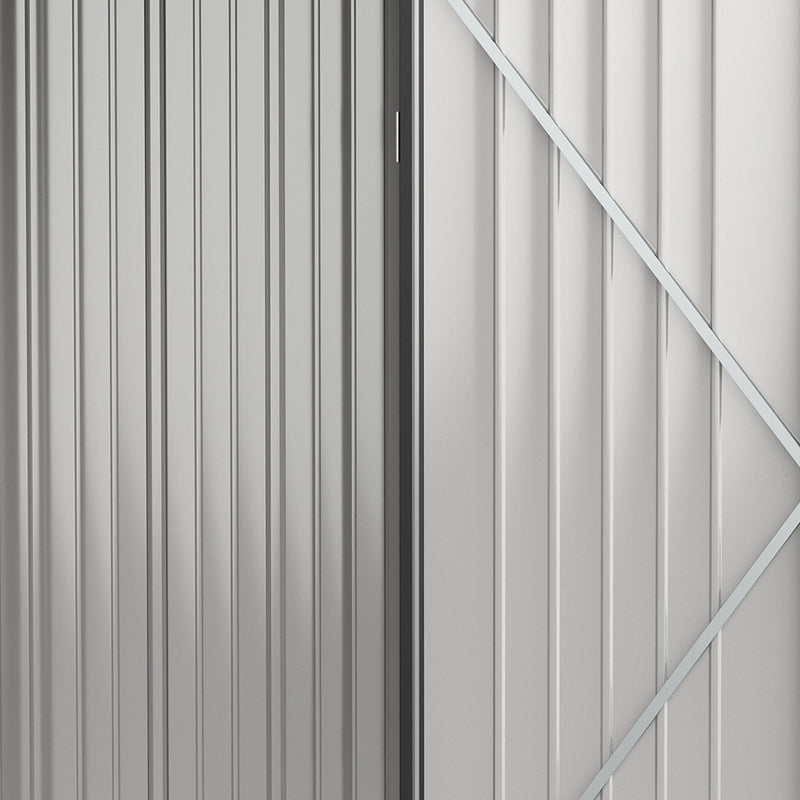 5x3ft Metal Outdoor Storage Shed, Grey