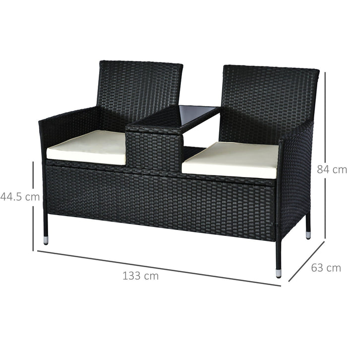 Rattan Garden Love Seat