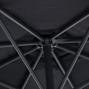 Image of a black Overhanging Garden Parasol