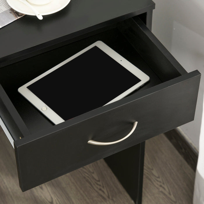 Modern Computer Desk With Drawer and Shelf, 100cm