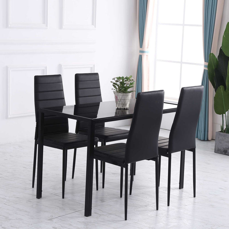 Rectangular Glass Dining Table For 4 People