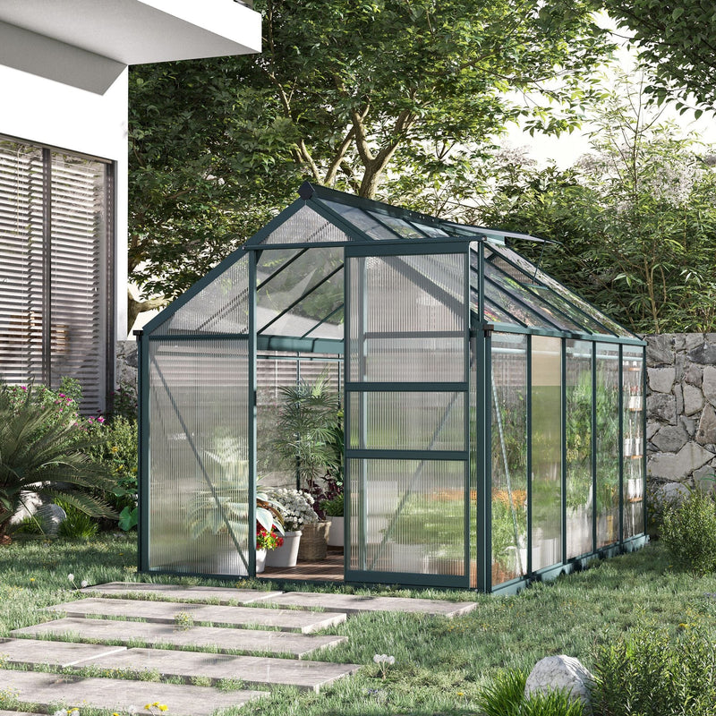 Large Walk In Greenhouse, Aluminium Frame, Sliding Door