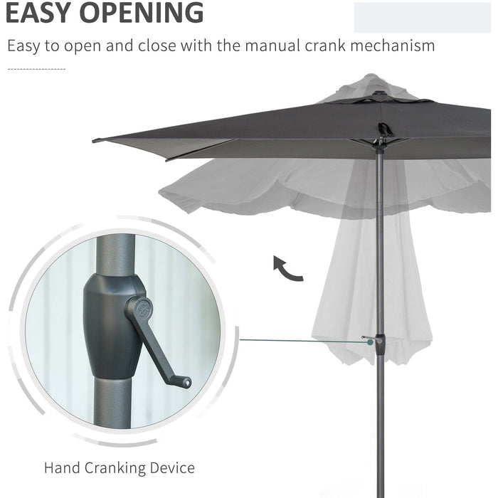 3x2m Rectangular Garden Parasol