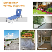 Folding Sun Lounger With Face Hole Outsunny