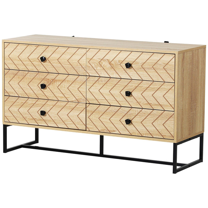 Zigzag 6-Drawer Chest of Drawers
