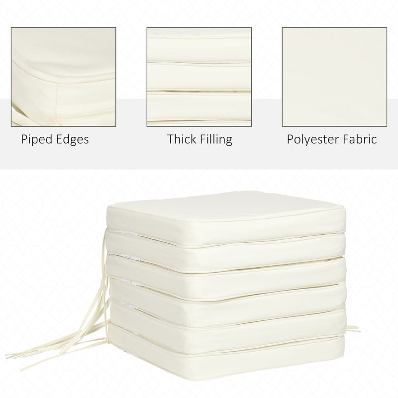 Cream Seat Pads For Garden Chairs