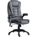 Grey Velvet Heated Massage Chair Vinsetto