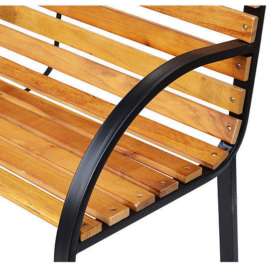 Slatted Garden Bench Outsunny