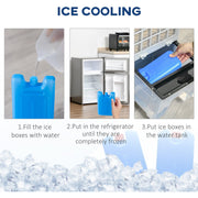 HOMCOM 32" Mobile Air Cooler, Evaporative Anion Ice Cooling Fan Water Conditioner Humidifier Unit w/3 Modes, Remote Controller, Timer for Home Bedroom Homcom