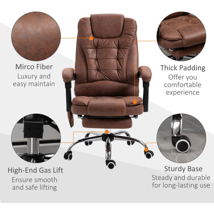 Heated 6-Point Massage Chair Brown