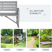 Wagon Wheel Garden Bench Outsunny