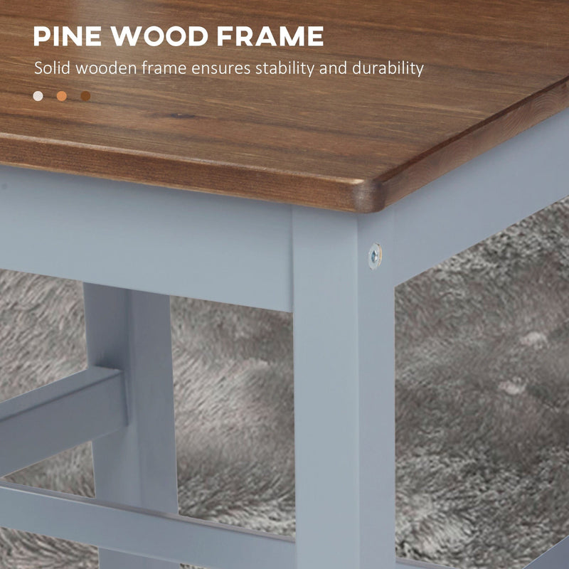 Grey Cross Back Dining Chairs, Set of 2