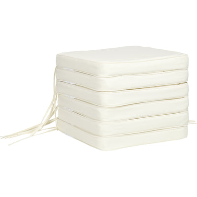 Cream Seat Pads For Garden Chairs Outsunny