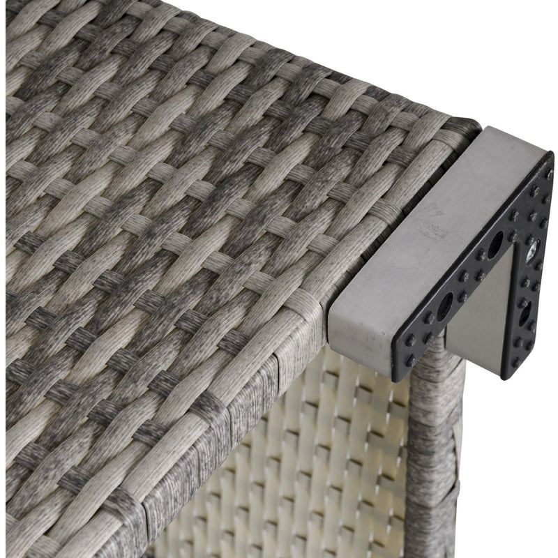 Rattan Wicker Corner Sofa Chair with Cushions